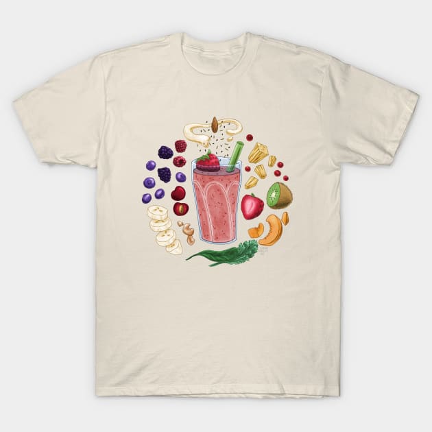 Smoothie Diagram T-Shirt by SarahWrightArt